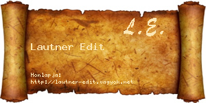 Lautner Edit névjegykártya
